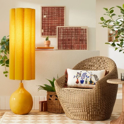 Floor Lamp Yellow Ceramic with Elongated Shade (Includes LED Light Bulb) - Opalhouse™ designed with Jungalow™ Floor Lamp Yellow Ceramic With Elongated Shade (Includes LED Light Bulb) - Opalhouse™ Designed With Jungalow™ -Dream Interiors Shop GUEST 04050fcf 5380 4576 ab95 025f97872ae3