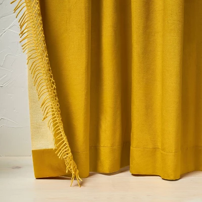 1pc Light Filtering Velvet Macrame Trim Window Curtain Panel - Opalhouse™ designed with Jungalow™ 1pc Light Filtering Velvet Macrame Trim Window Curtain Panel - Opalhouse™ Designed With Jungalow™ -Dream Interiors Shop GUEST 04691ac9 fbd6 458c a9d2 a62ec89883ea