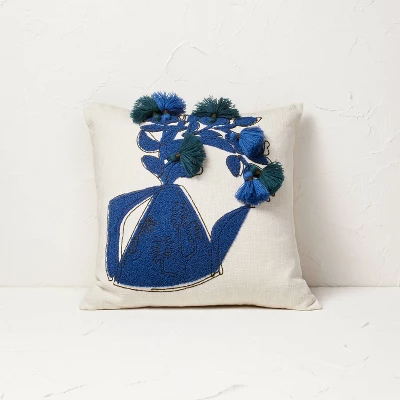 Floral Watering Pitcher Square Throw Pillow with Tassels - Opalhouse™ designed with Jungalow™ Floral Watering Pitcher Square Throw Pillow With Tassels - Opalhouse™ Designed With Jungalow™ -Dream Interiors Shop GUEST 0906edd7 8f87 4cf0 bdf8 6d27a8556060