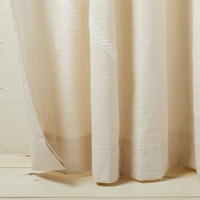 1pc Light Filtering Sunburst Window Curtain Panel Ivory - Opalhouse™ designed with Jungalow™ 1pc Light Filtering Sunburst Window Curtain Panel Ivory - Opalhouse™ Designed With Jungalow™ -Dream Interiors Shop GUEST 0b4450d3 c725 4178 8024 ecf5edacd495