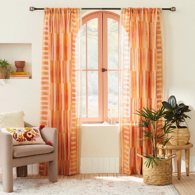 1pc Sheer Ophelia Printed Burnout Window Curtain Panel Orange - Opalhouse™ designed with Jungalow™ 1pc Sheer Ophelia Printed Burnout Window Curtain Panel Orange - Opalhouse™ Designed With Jungalow™ -Dream Interiors Shop GUEST 1403018d 86ae 4f43 bdb8 a45381091bf1