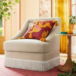 Alberhill Velvet Accent Chair With Fringe - Opalhouse™ Designed With Jungalow™