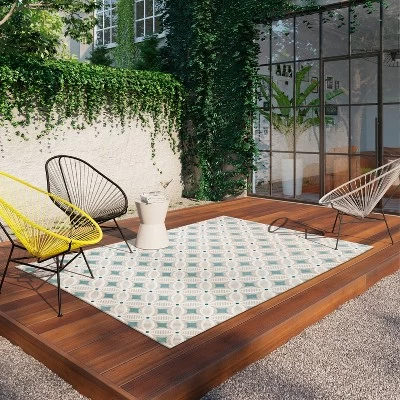 5' x 7' Quatrefoil Outdoor Rug Aqua - Opalhouse™ 5' X 7' Quatrefoil Outdoor Rug Aqua - Opalhouse™ -Dream Interiors Shop GUEST 1fa6f091 beb1 4fd7 b842 dadda40efd4a