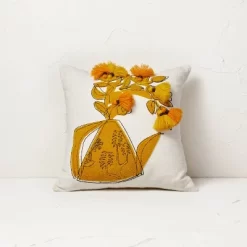 Floral Watering Pitcher Square Throw Pillow With Tassels - Opalhouse™ Designed With Jungalow™ 2 Floral Watering Pitcher Square Throw Pillow With Tassels - Opalhouse™ Designed With Jungalow™ -Dream Interiors Shop GUEST 295bbf4a 7932 4570 9c93 22f266108cb5