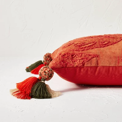 14"x20" Oblong Embroidered Leaf Pattern Accent Pillow Rust - Opalhouse™ designed with Jungalow™ 14"x20" Oblong Embroidered Leaf Pattern Accent Pillow Rust - Opalhouse™ Designed With Jungalow™ -Dream Interiors Shop GUEST 3567aa61 f825 42cd a719 050193c555bb