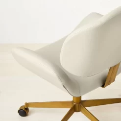 Mahonia Faux Leather Office Chair Cream/Aged Brass - Opalhouse™ Designed With Jungalow™ 3 Mahonia Faux Leather Office Chair Cream/Aged Brass - Opalhouse™ Designed With Jungalow™ -Dream Interiors Shop GUEST 3f7c3942 9986 4909 9772 5880d96ce1e9