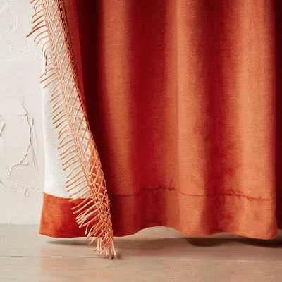 1pc Light Filtering Velvet Macrame Trim Window Curtain Panel Burnt Orange - Opalhouse™ designed with Jungalow™ 1pc Light Filtering Velvet Macrame Trim Window Curtain Panel Burnt Orange - Opalhouse™ Designed With Jungalow™ -Dream Interiors Shop GUEST 413a17d0 fd8c 4bb0 b349 ab55d8114d5c