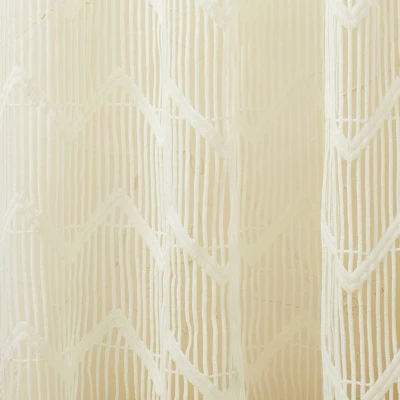 1pc 50"x84" Sheer Zig Zag Macrame Curtain Panel Cream - Opalhouse™ designed with Jungalow™ 1pc 50"x84" Sheer Zig Zag Macrame Curtain Panel Cream - Opalhouse™ Designed With Jungalow™ -Dream Interiors Shop GUEST 453c4af7 309c 4148 8efd 84874224d2bb