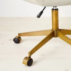 Mahonia Faux Leather Office Chair Cream/Aged Brass - Opalhouse™ Designed With Jungalow™ 4 Mahonia Faux Leather Office Chair Cream/Aged Brass - Opalhouse™ Designed With Jungalow™ -Dream Interiors Shop GUEST 54b73936 5a21 4274 b154 b09db58cca94