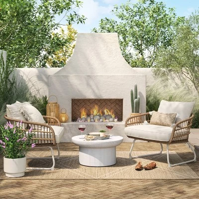 Southport Outdoor Patio Chair with Metal Legs, Club Chair Natural/White - Opalhouse™ Southport Outdoor Patio Chair With Metal Legs, Club Chair Natural/White - Opalhouse™ -Dream Interiors Shop GUEST 56884e5e 76c0 4a94 badc 11e14e90e7d1