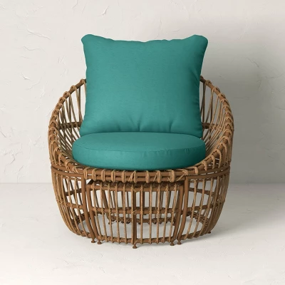 Topanga Club Chair with Ottoman - Blue/Brown - Opalhouse™ designed with Jungalow™ Topanga Club Chair With Ottoman - Blue/Brown - Opalhouse™ Designed With Jungalow™ -Dream Interiors Shop GUEST 57174ce6 b0ee 4e8d 9b5e 59abdb5c543f