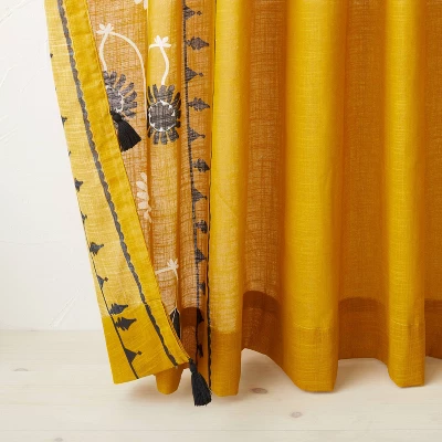 2pk Light Filtering Doorway Embroidery Window Curtain Panels Gold - Opalhouse™ designed with Jungalow™ 2pk Light Filtering Doorway Embroidery Window Curtain Panels Gold - Opalhouse™ Designed With Jungalow™ -Dream Interiors Shop GUEST 57e358d9 18e4 415c 8a09 529480ac3c40