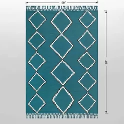 5' X 7' Soft Moroccan Tapestry With Double Knot Fringe Woven Outdoor Rug Teal - Opalhouse™ 3 5' X 7' Soft Moroccan Tapestry With Double Knot Fringe Woven Outdoor Rug Teal - Opalhouse™ -Dream Interiors Shop GUEST 59e527ba 7512 4b3c 92ea 0b2f51cfc486