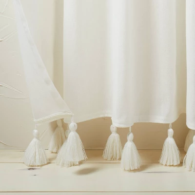 1pc Sheer Banded Geo Macrame Window Curtain Panel White - Opalhouse™ designed with Jungalow™ 1pc Sheer Banded Geo Macrame Window Curtain Panel White - Opalhouse™ Designed With Jungalow™ -Dream Interiors Shop GUEST 5c19f303 53d2 4e5d 88e8 8971453636ad