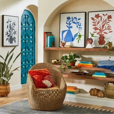 (Set of 3) 24" x 30" Reductive Floral Framed Wall Canvas - Opalhouse™ designed with Jungalow™ (Set Of 3) 24" X 30" Reductive Floral Framed Wall Canvas - Opalhouse™ Designed With Jungalow™ -Dream Interiors Shop GUEST 65814ede 1198 4333 85f5 0709818622cb