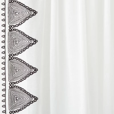 1pc Light Filtering Diamond Border Window Curtain Panel White - Opalhouse™ designed with Jungalow™ 1pc Light Filtering Diamond Border Window Curtain Panel White - Opalhouse™ Designed With Jungalow™ -Dream Interiors Shop GUEST 6a1227ec a22c 4a58 b5cd ea3e9bda3f45