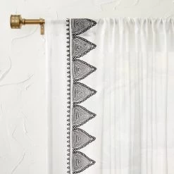 1pc Light Filtering Diamond Border Window Curtain Panel White - Opalhouse™ Designed With Jungalow™ 3 1pc Light Filtering Diamond Border Window Curtain Panel White - Opalhouse™ Designed With Jungalow™ -Dream Interiors Shop GUEST 7192bb6b 2dca 4ad8 a530 ba36b505b13d