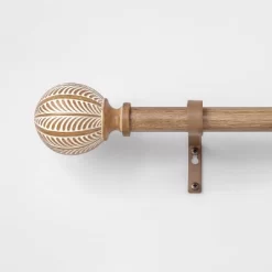 Carved Light Woodtone Ball Curtain Rod Natural - Opalhouse™ 2 Carved Light Woodtone Ball Curtain Rod Natural - Opalhouse™ -Dream Interiors Shop GUEST 7e070734 076e 44dc 94e6 de22767e0af4
