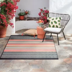 5' X 7' Outdoor Rug Multi Stripe Global Pink - Opalhouse™ -Dream Interiors Shop GUEST 849a4c76 29c9 486c a953 a03150bdac10