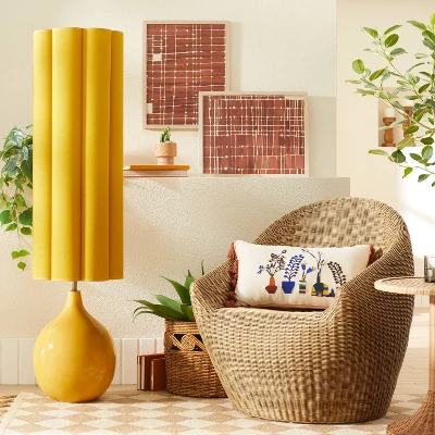 Floor Lamp Yellow Ceramic with Elongated Shade (Includes LED Light Bulb) - Opalhouse™ designed with Jungalow™ Floor Lamp Yellow Ceramic With Elongated Shade (Includes LED Light Bulb) - Opalhouse™ Designed With Jungalow™ -Dream Interiors Shop GUEST 95b449fe 3e14 4047 9981 8f535191462d