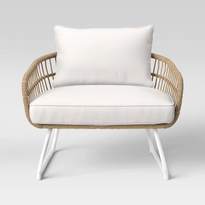 Southport Outdoor Patio Chair with Metal Legs, Club Chair Natural/White - Opalhouse™ Southport Outdoor Patio Chair With Metal Legs, Club Chair Natural/White - Opalhouse™ -Dream Interiors Shop GUEST 9f38cafb eb47 4631 b55e f5ceb46a7f7d