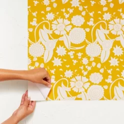 Idris Flower Wallpaper Pharaoh Gold - Opalhouse™ Designed With Jungalow™ -Dream Interiors Shop GUEST afa3c2c7 d4a3 4da6 989a 5ea8e7d3bc25