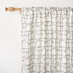 1pc Light Filtering Embroidery Bridges Window Curtain Panel White - Opalhouse™ Designed With Jungalow™