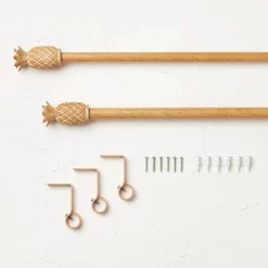 Pineapple Faux Wood Curtain Rod Natural Wood - Opalhouse™ Designed With Jungalow™ 2 Pineapple Faux Wood Curtain Rod Natural Wood - Opalhouse™ Designed With Jungalow™ -Dream Interiors Shop GUEST b565e685 bbc8 405f abbe 297780442d88