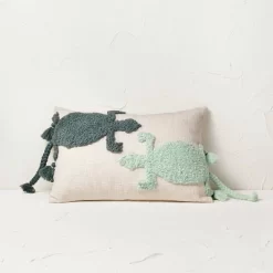 Two Lizard Punch Needle Lumbar Throw Pillow - Opalhouse™ Designed With Jungalow™ -Dream Interiors Shop GUEST b928f6a8 8ca3 4efd 8799 466299a95a4e