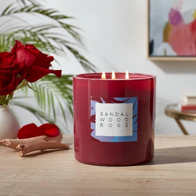 28oz Glass Sandalwood Rose Candle Burgundy - Opalhouse™ 28oz Glass Sandalwood Rose Candle Burgundy - Opalhouse™ -Dream Interiors Shop GUEST c434c36f 9024 4a6b a515 9b2129a653a9