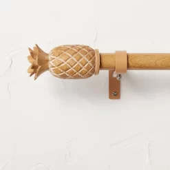 Pineapple Faux Wood Curtain Rod Natural Wood - Opalhouse™ Designed With Jungalow™ 4 Pineapple Faux Wood Curtain Rod Natural Wood - Opalhouse™ Designed With Jungalow™ -Dream Interiors Shop GUEST c6a5e914 1091 4744 8231 779943cc28fb